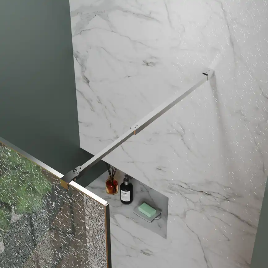 Душевая перегородка Azario Walk-in 100 AZ-275-100-MGR-CBR стекло 13 мм с узором 