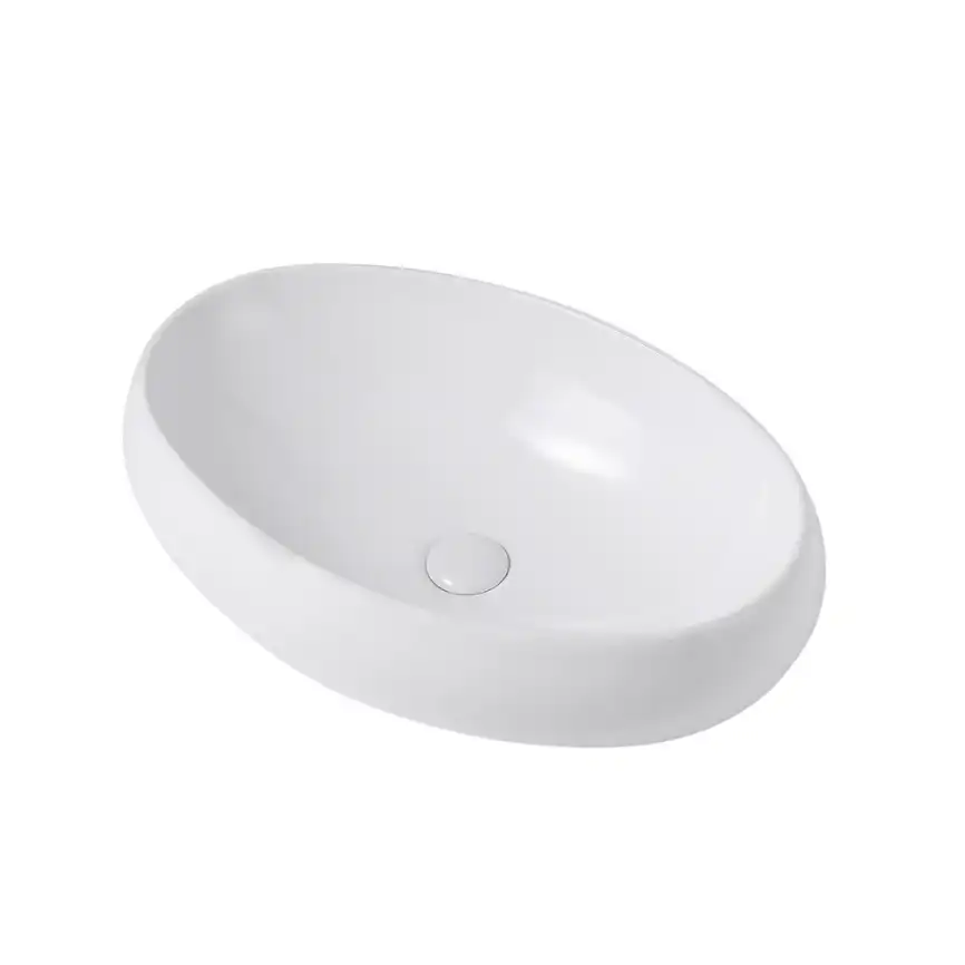 Раковина накладная ABBER BEQUEM 60х40,5х15,5 AC2102, овальная, белая фото 1