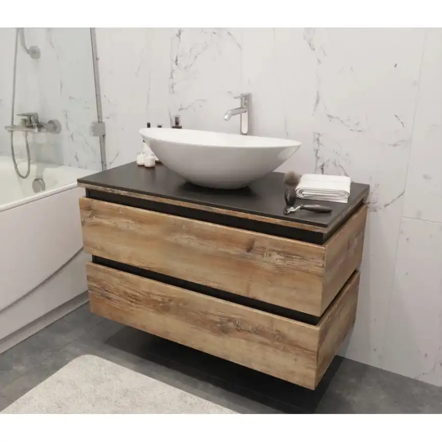 Тумба со столешницей AURA ТРИУМФ 90-2 подвесная Славянский Дуб фото 1