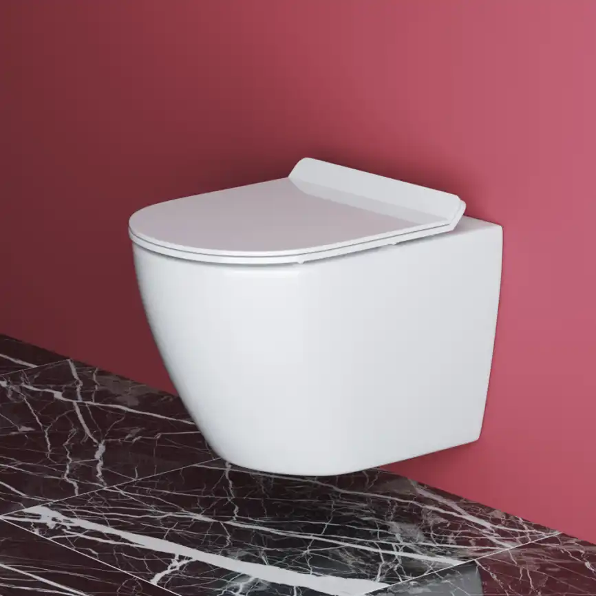 Подвесной унитаз CEZARES STYLUS CZR-513-TH-R, безободковый, белый фото 1