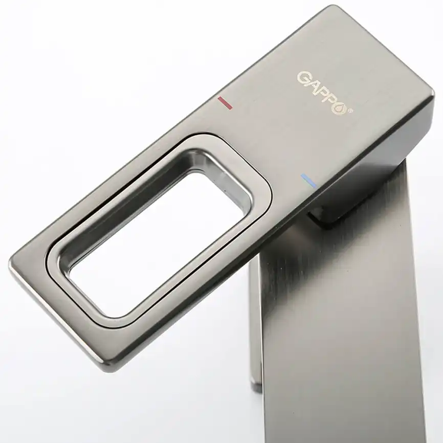 Смеситель для раковины Gappo G1017-9, Оружейная сталь фото 5