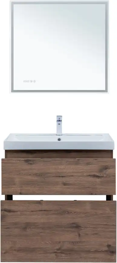 Тумба под раковину Aquanet Алвита New 80 напольная, дуб веллингтон табак, 344129 фото 13