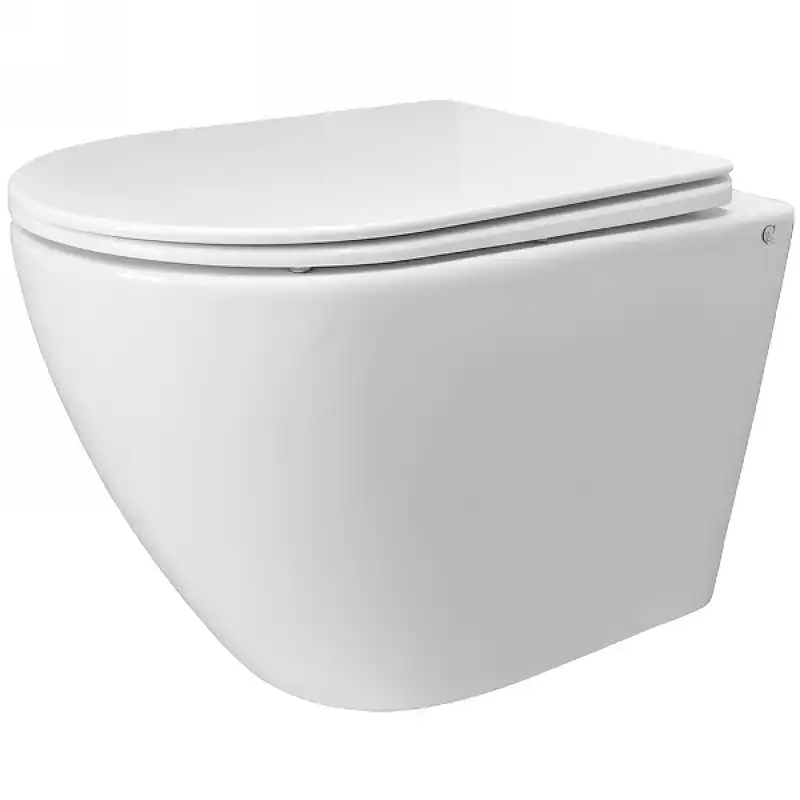 Унитаз подвесной CeramaLux TR2196 с крышкой микролифт (Система смыва торнадо) фото 1