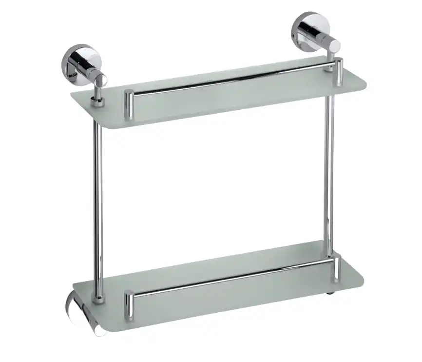 Полочка стеклянная двойная 38 см BEMETA OMEGA хром 104202122 фото 1