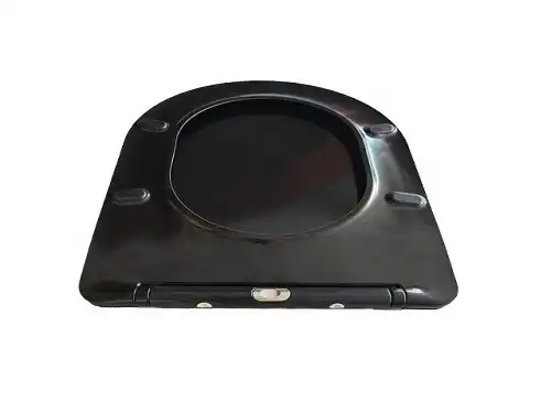 Унитаз подвесной CeramaLux B2330B, безободковый с сиденьем микролифт Черный фото 3