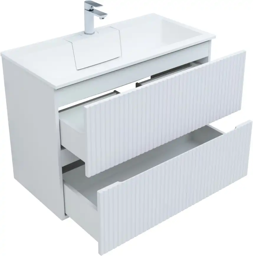 Тумба под раковину Aquanet Джейн 90 белый матовый 313287 фото 2