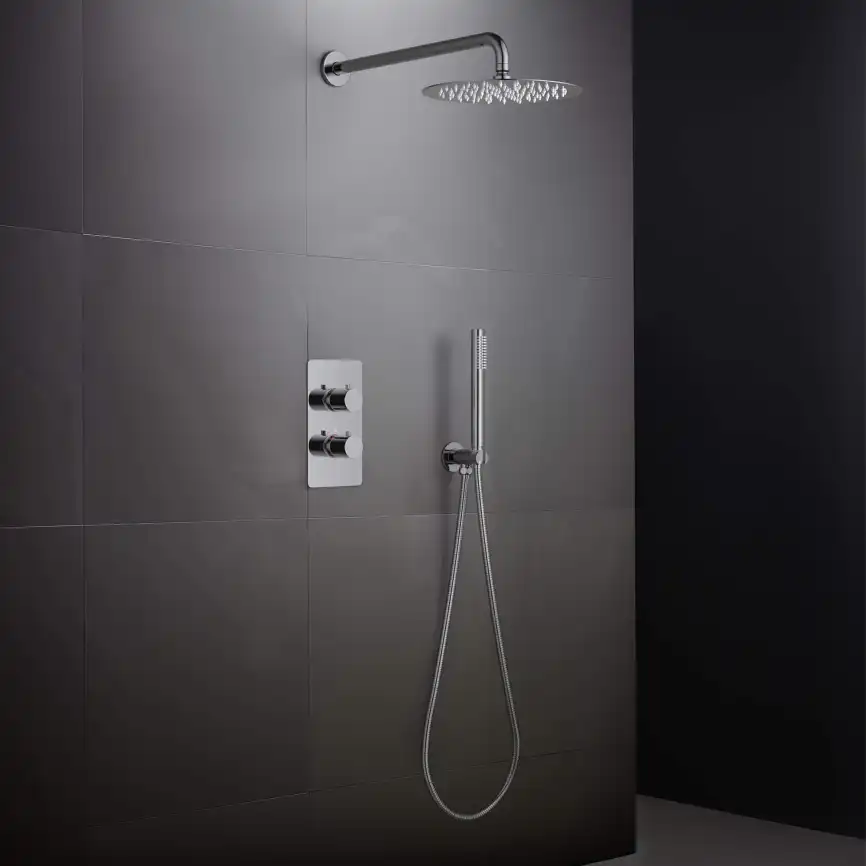 Душевая система Aquatek ЕВРОПА AQ1376CR для душа встраиваемая, с термостатом, Хром фото 4