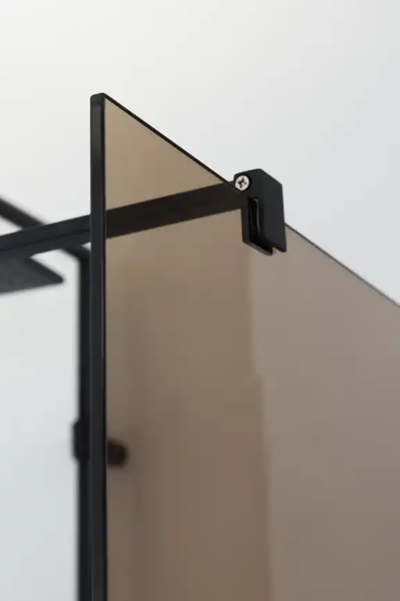 Душевая перегородка CEZARES LIBERTA-L-1-120-BR-NERO стекло Tонированная бронза, профиль Черный фото 4