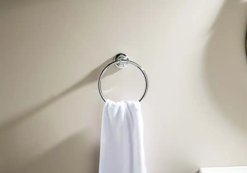 Держатель полотенец кольцо Aquatek Классик AQ4512CR, Хром фото 3