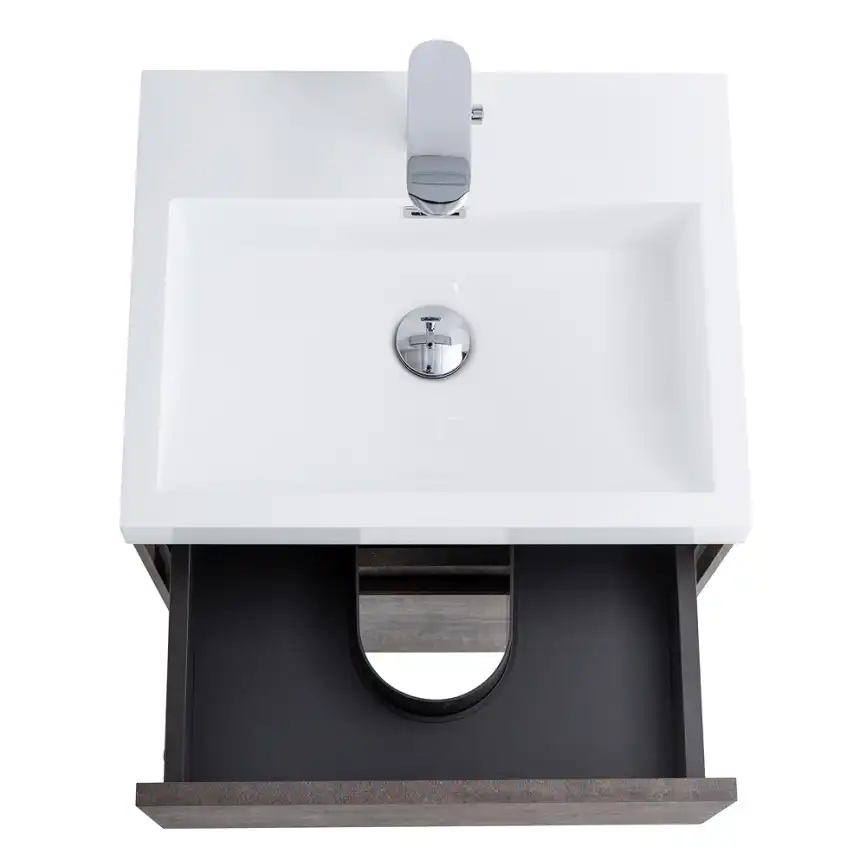 Тумба под раковину BelBagno PIETRA MINI-500AS-2C-SO-PT подвесная Stone фото 5