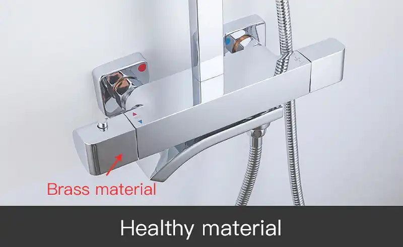 Душевая система Gappo G2407-40 с термостатом, с поворотным изливом, Хром фото 4