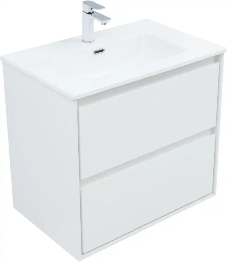 Тумба под раковину Aquanet Милан 70 белый глянец, подвесная, 336368 фото 7