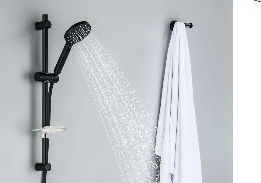 Душевой гарнитур Aquatek ОБЕРОН AQ2014MB, Черный матовый фото 3