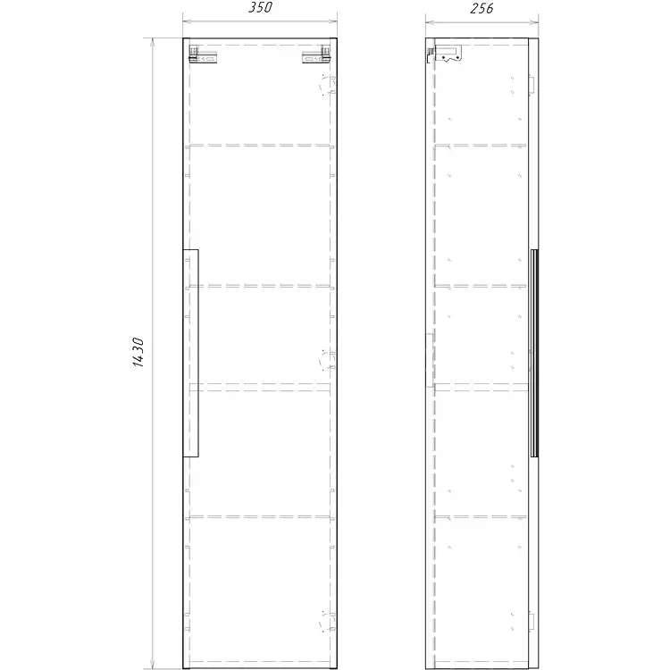 Пенал подвесной Aqwella Vancouver 35 VAN0535, цвет белый фото 5