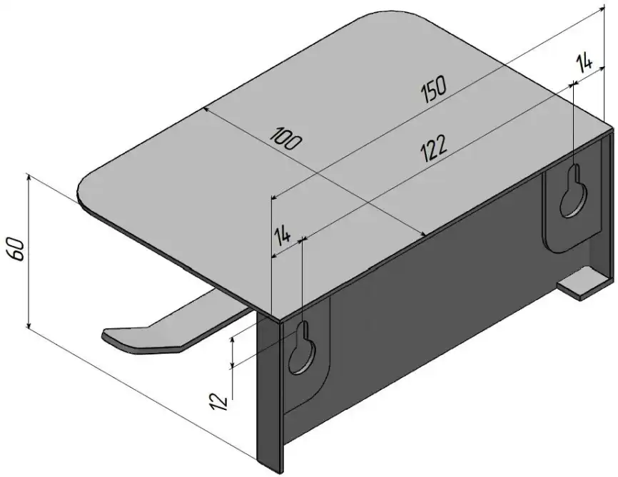 Держатель туалетной бумаги Aquanet Магнум белый матовый, 336612 фото 2
