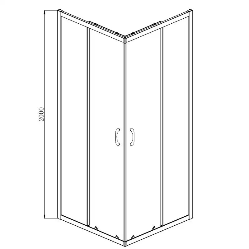 Душевой уголок Azario MILTON 100х100х200 AZ-ND1142 1000 Black профиль Черный, стекло Прозрачное фото 3