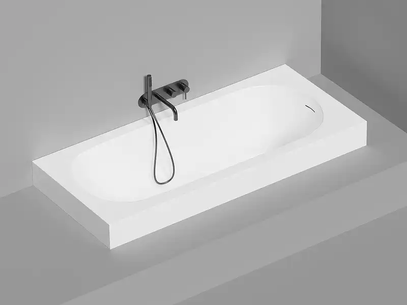 Ванна Salini ORNELLA KIT 170х70 102423M из материала S-Stone, Белая матовая фото 5