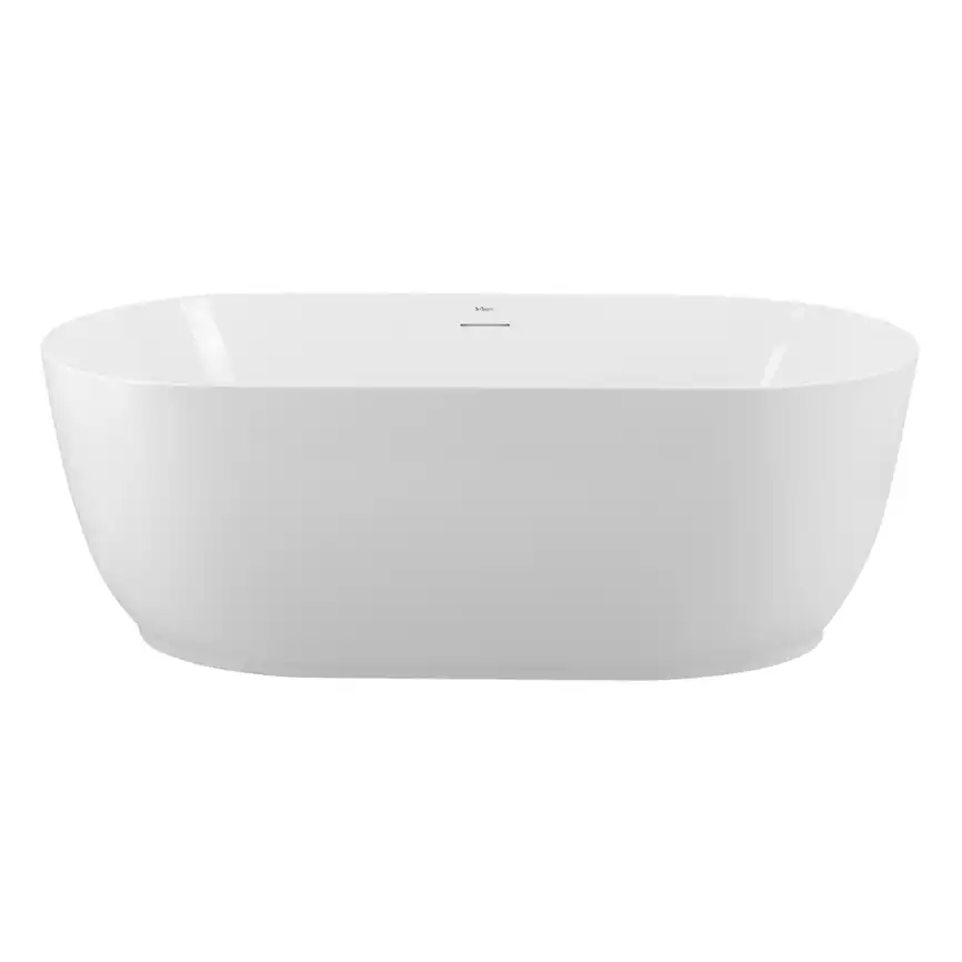 Акриловая ванна BELBAGNO 150х80 BB413-1500-800 овальная, отдельностоящая, Белая фото 1