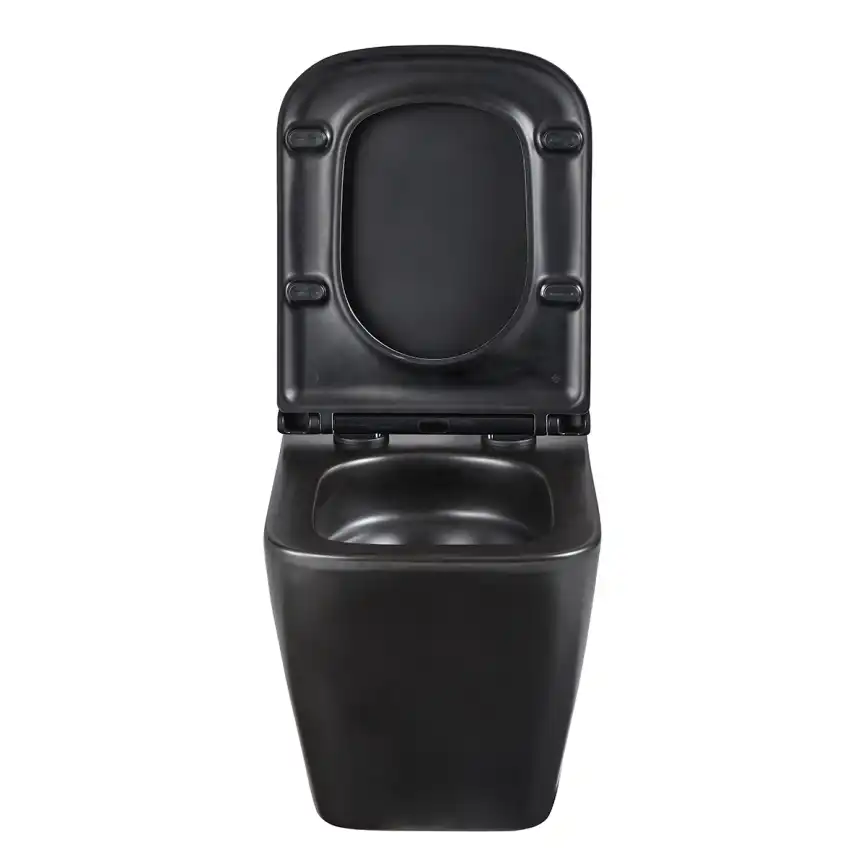 Подвесной унитаз Lemark FLOREX 9612002, безободковый с сиденьем микролифт, смыв вихревой Торнадо 3.0, чёрный матовый фото 6