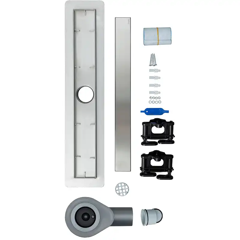 Душевой лоток Logan L001SL-600  с решеткой под плитку из нержавеющей стали (306884) фото 5