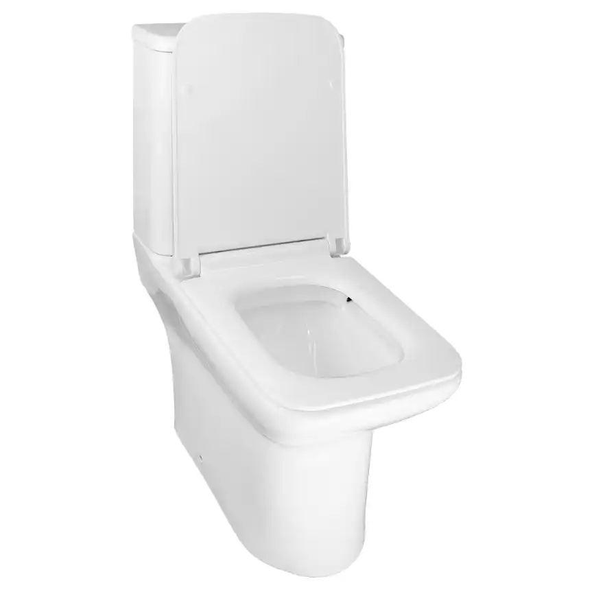Унитаз напольный Azario Glory AZ-49 безободковый, с бачком и сидением микролифт, Белый глянцевый фото 3