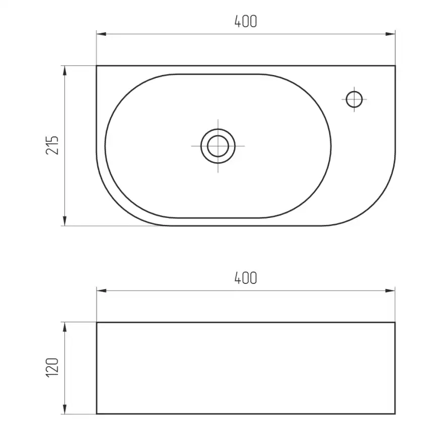 Рукомойник AVS Эстер 40x22 L, белый фото 4