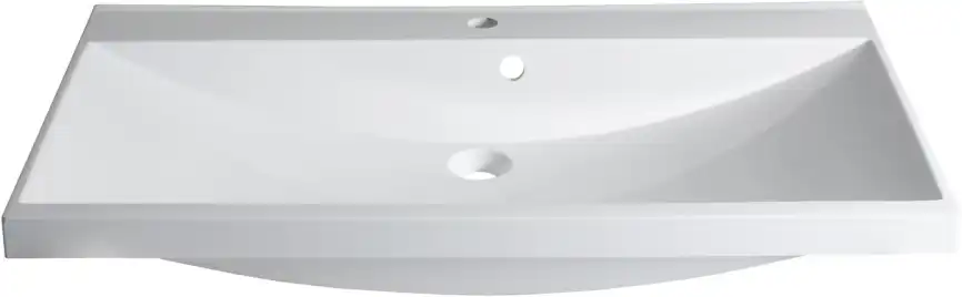 Раковина Aquanet Нота 90 284114 прямоугольная, Белая глянцевая фото 6