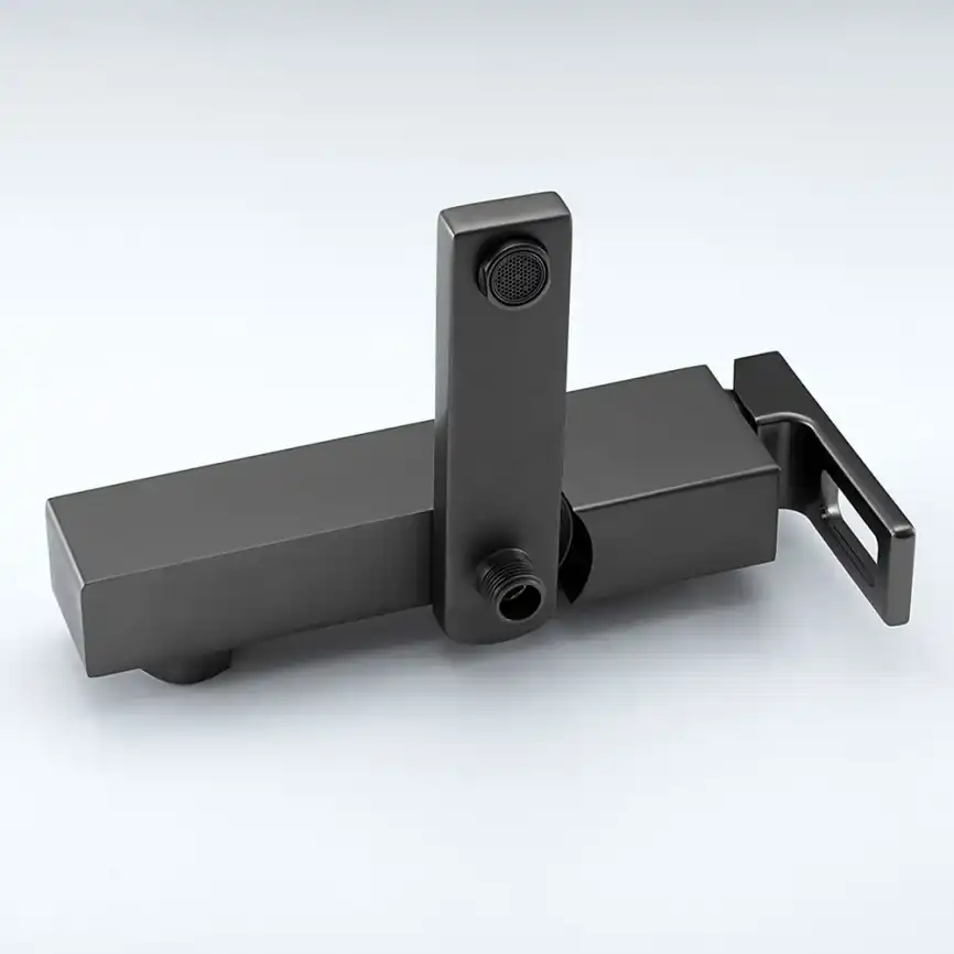 Смеситель для ванны Gappo G3217-9  с коротким изливом, Оружейная сталь фото 5