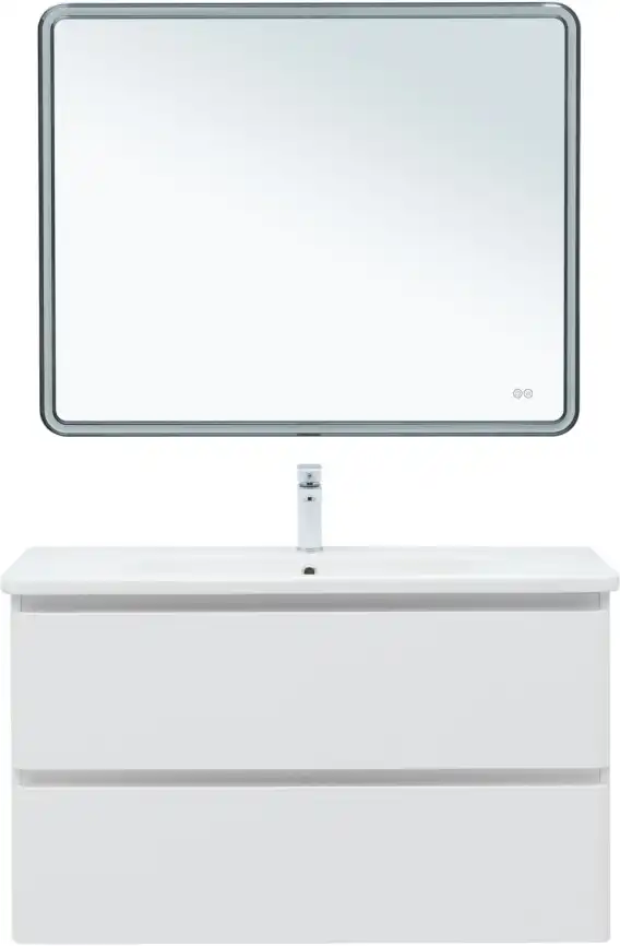 Тумба под раковину Aquanet Эмбер 105 белый матовый 330469 фото 6