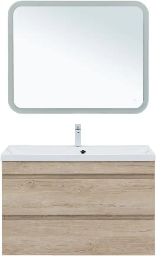 Тумба под раковину Aquanet Нота New 100 дуб светлый 334200 фото 8