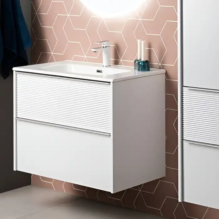 Тумба под раковину Aquanet Вита 60 белый матовый, подвесная, 330473 фото 2