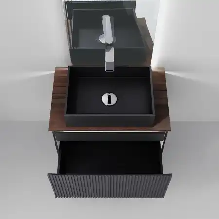 Тумба под раковину Jorno STRONG 80 Str.01.80/P/A Серый антрацит фото 4