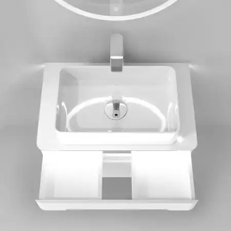 Тумба под раковину Jorno SHINE 75 Shi.01.75/P/W Белая фото 2