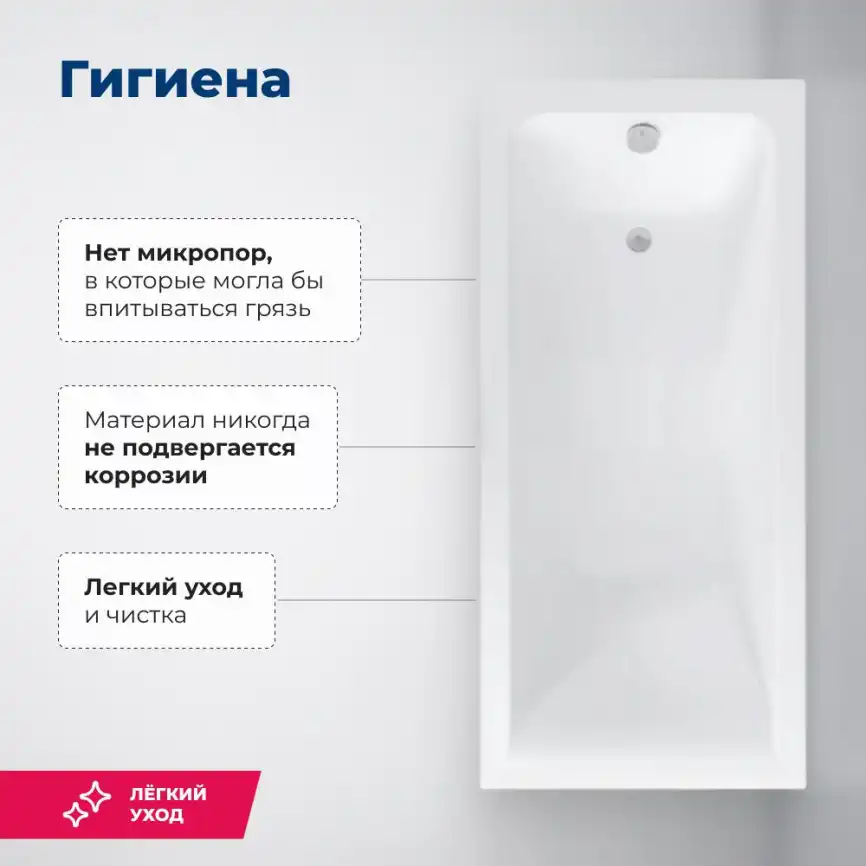 Акриловая ванна Aquanet Bright 165х70 (230255), на каркасе, белая фото 7