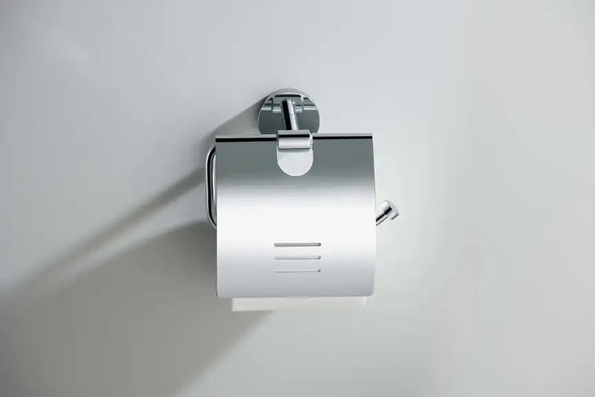 Держатель туалетной бумаги Aquatek Бетта AQ4609CR с крышкой, Хром фото 4