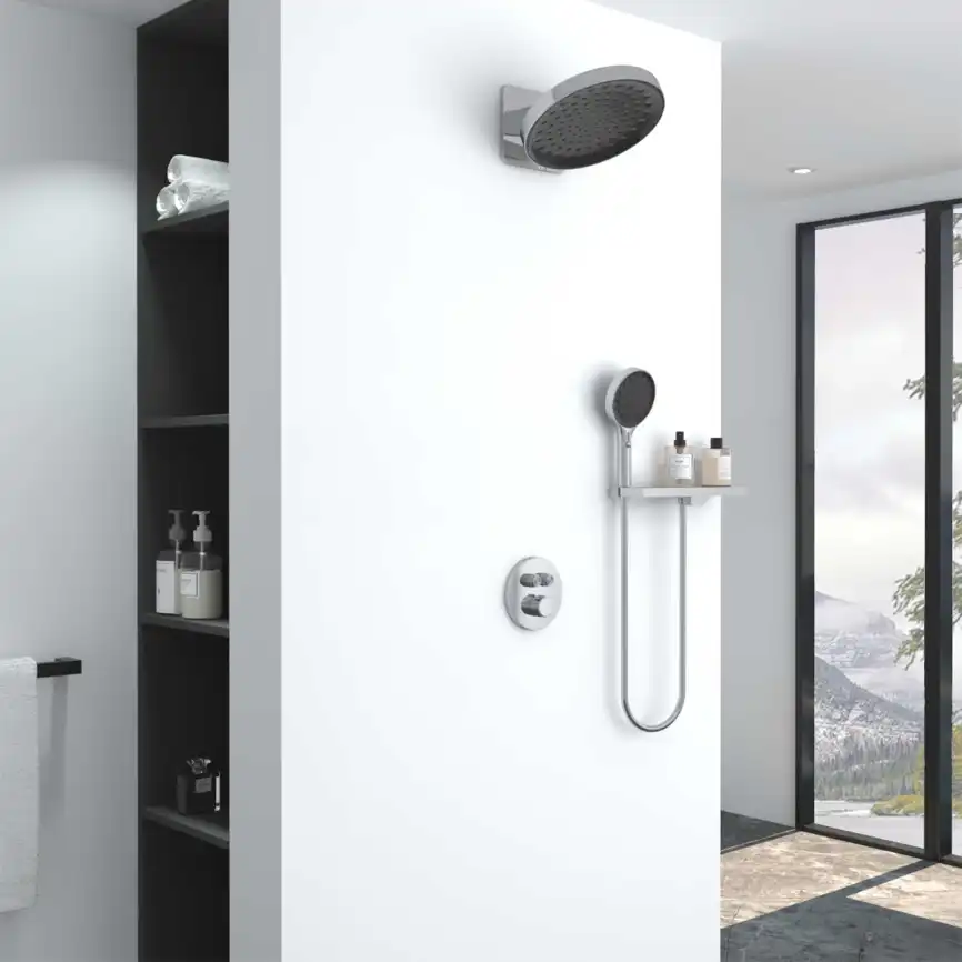 Душевая система  Vincea Inspire VSFW-3I22MT3RCH VSFW-3I22MT3RCH  с термостатом, встраиваемая, хром фото 1