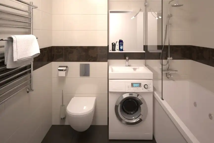 Раковина Azario SLIM 60х60 CS00086608 над стиральной машиной, из литьевого мрамора, Белая фото 4
