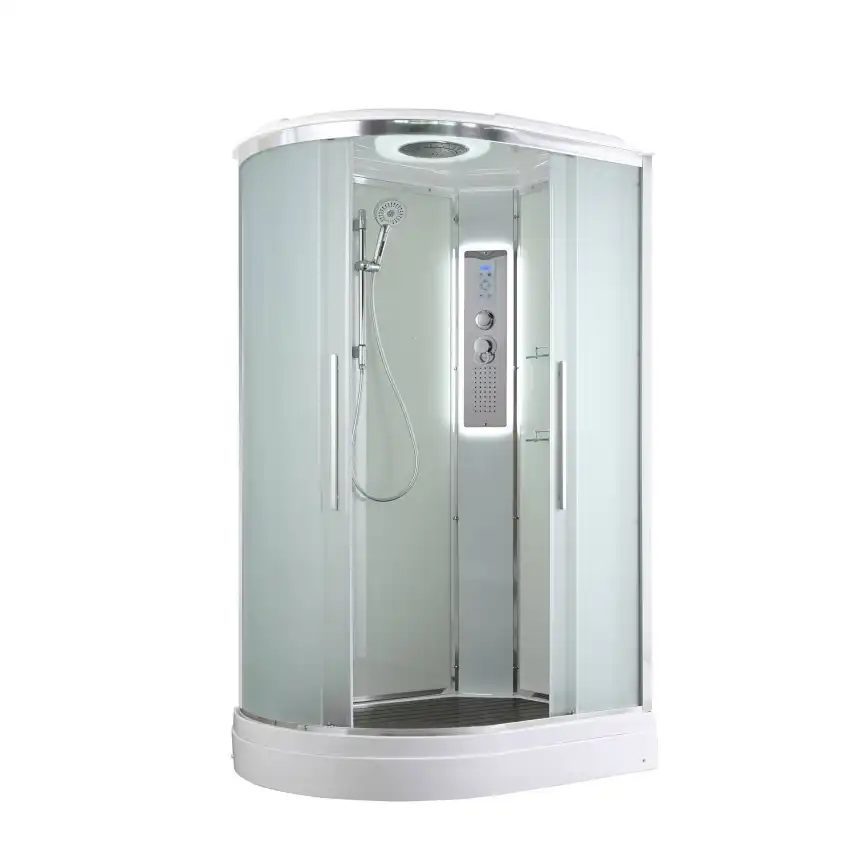 Душевая кабина AvaCan EM2812RLED 120x80 см, низкий поддон, с крышей, правая фото 1