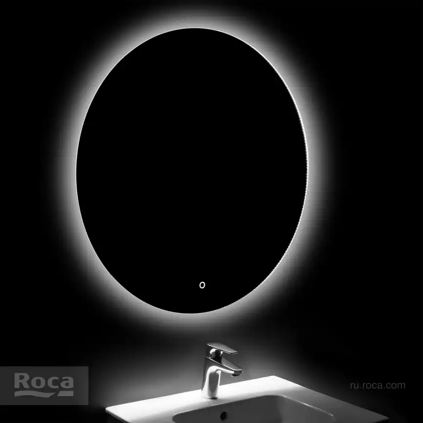 Зеркало Roca Luna 80 ZRU9307558 с подсветкой, сенсорный выключатель фото 7