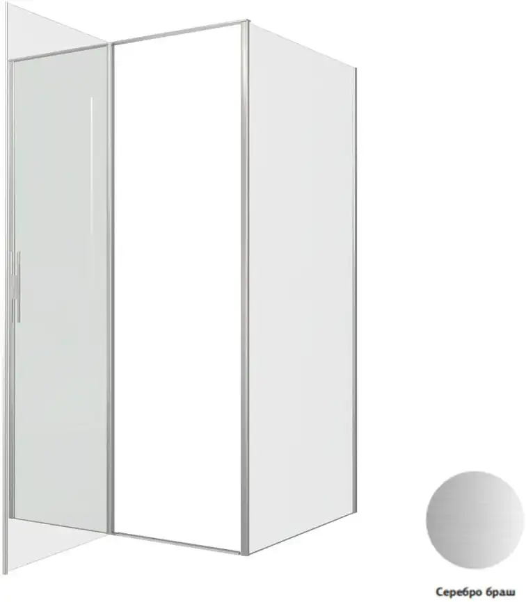 Душевой уголок Allen Brau Priority 120x100 3.31008.BA + 3.31020.BA серебро браш фото 5
