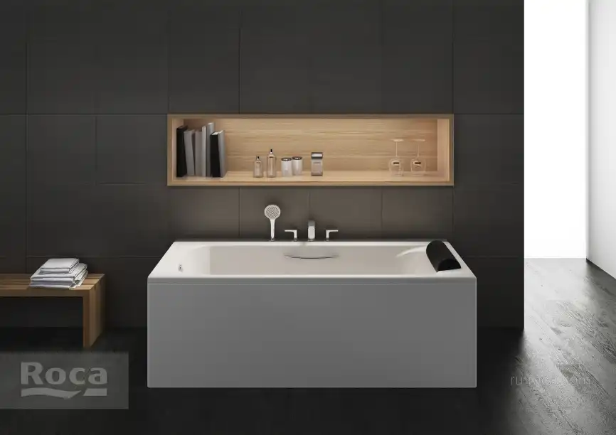 Акриловая ванна Roca BeCool 180х80 ZRU9302782 прямоугольная, Белая фото 9