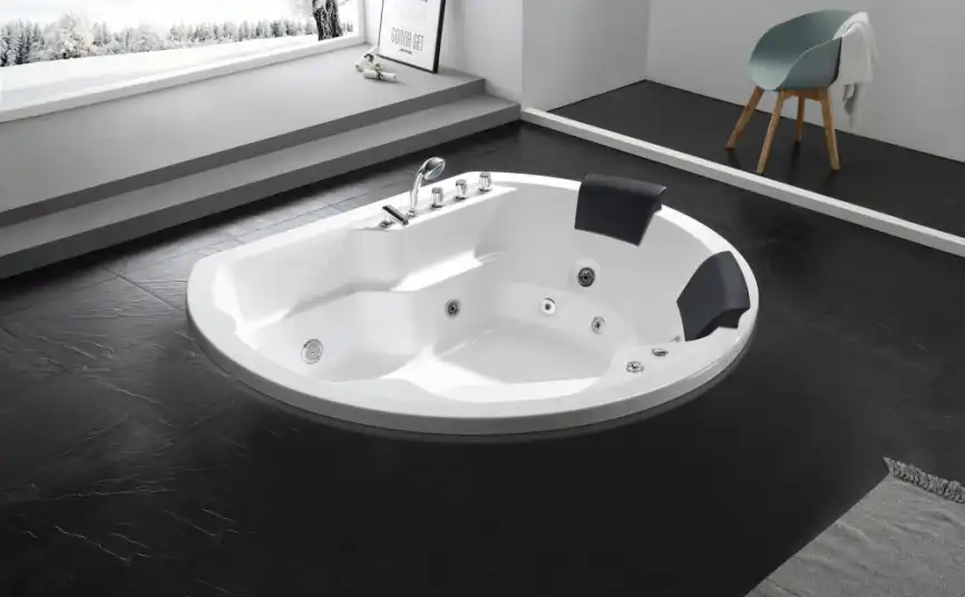 Акриловая ванна Gemy G9053 B 185х162 с гидромассажем фото 2