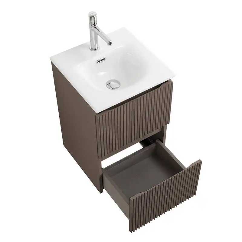 Тумба под раковину BelBagno UNO-MINI-400-2C-SO-СO подвесная, Бежевый матовый фото 5