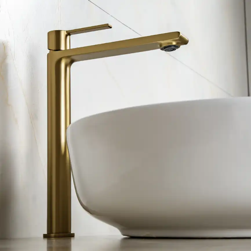 Смесители для раковины AVS Elegant 811-401-BG высокий, брашированное золото фото 11