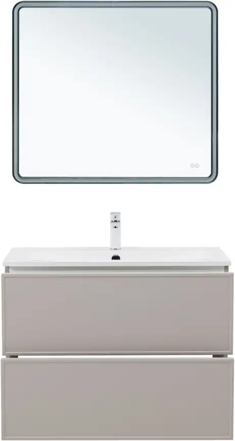 Тумба под раковину Aquanet Арт 90 бежевый, 343968 фото 8