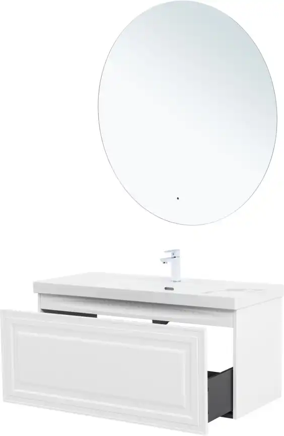 Тумба под раковину Aquanet Агата 110 белый сатин, 345484 фото 10