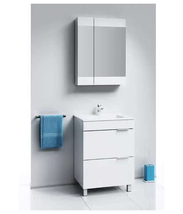 Тумба с раковиной напольная Aqwella Brig 60 см, Br.01.06/2/W, цвет Белый фото 2