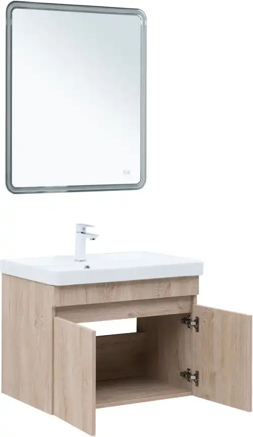 Тумба под раковину Aquanet Оптима 70 дуб светлый, 344804 фото 6