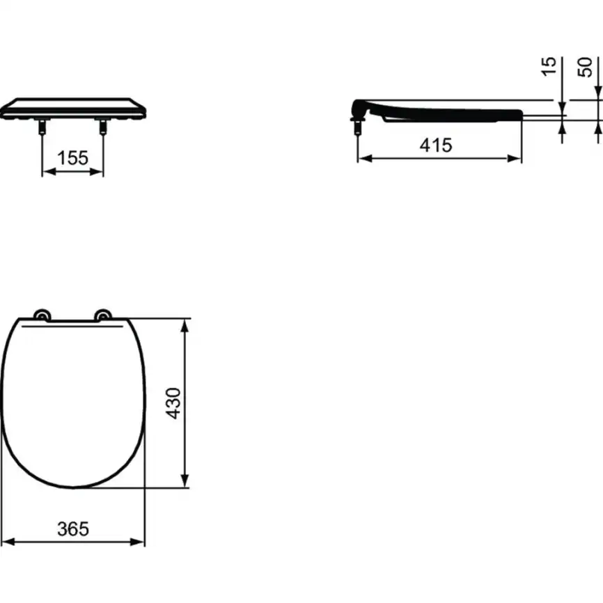 Тонкое сидение и крышка Ideal Standard CONNECT E772401 фото 5