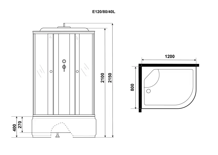 Душевая кабина Niagara Eco 120х80х215 NG-7310-14L высокий поддон, без гидромассажа фото 4